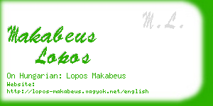 makabeus lopos business card